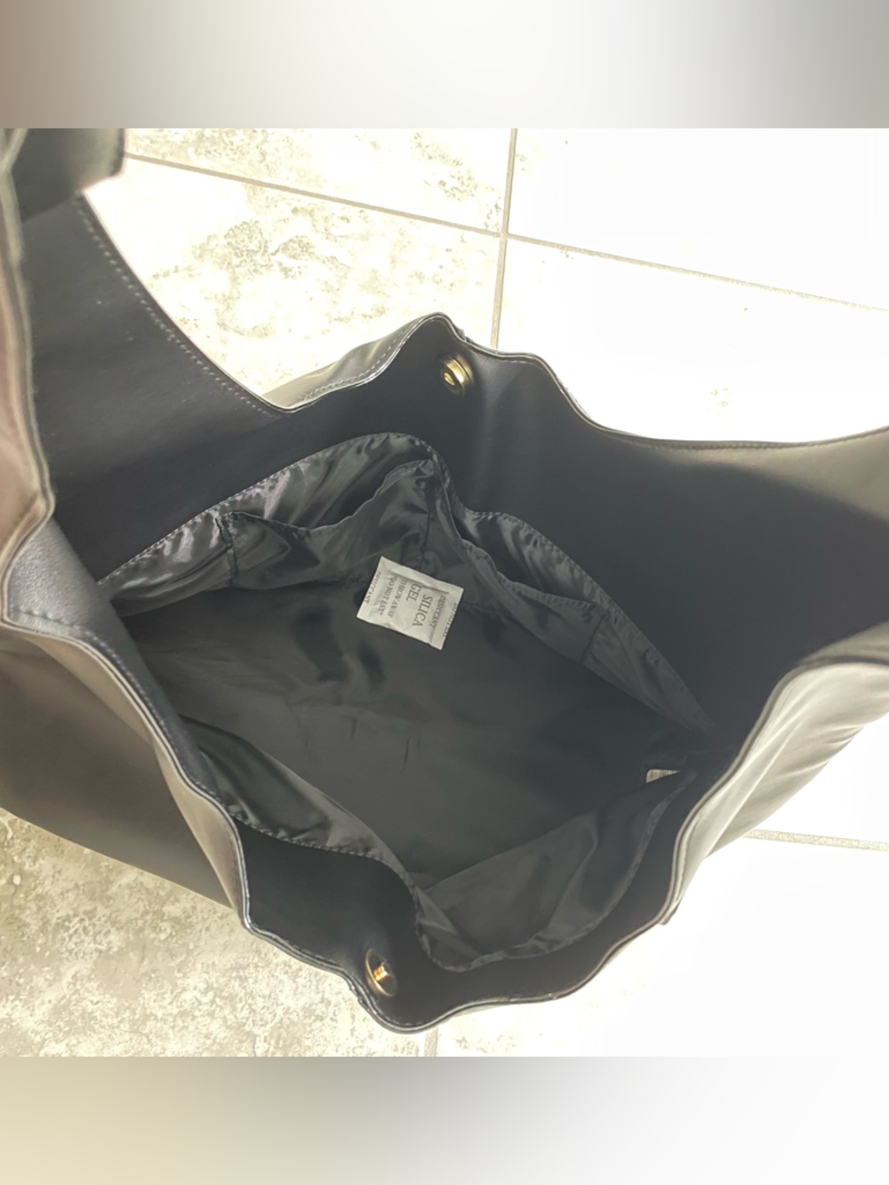 Victoria's Secret Black Faux-Leather Tote NWT - Picture 5 of 7